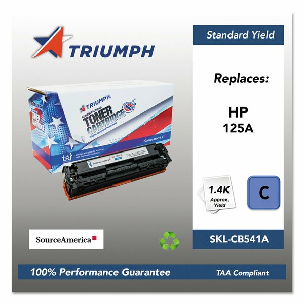 Triumph Remanufactured CB541A 125A Toner, 1,500 Page-Yield, Cyan 751000NSH0976 SKL-CB541A